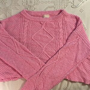 Altar’d State Cropped Pink Sweater